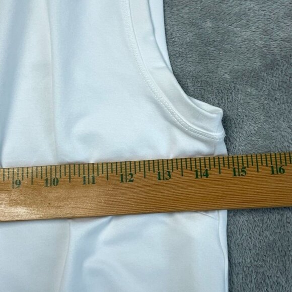 Belle By Kim Gravel White Sleeveless Tank Top XXS Polyester Blend a1654 - Picture 5 of 8